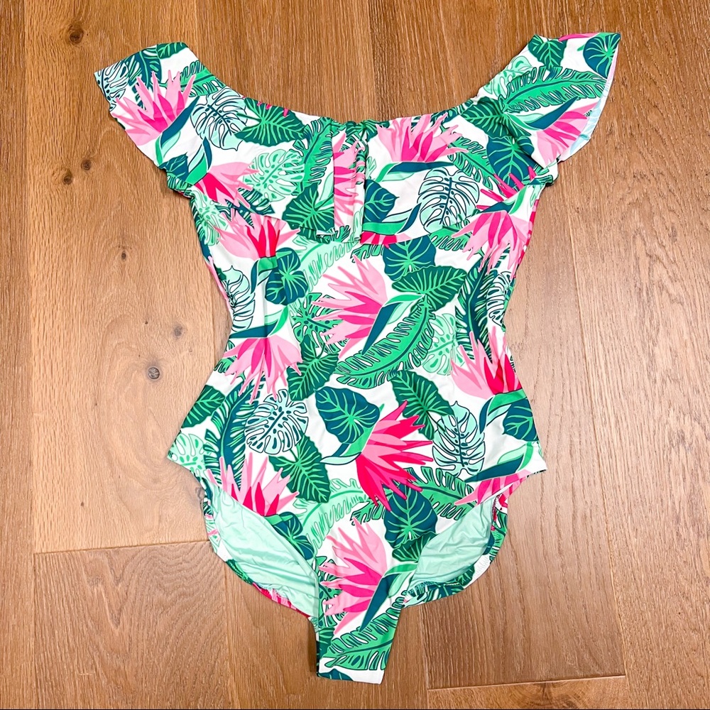 NWT Matilda Jane Palm Tree Paradise Women’s Swimsuit - Picture 3 of 7